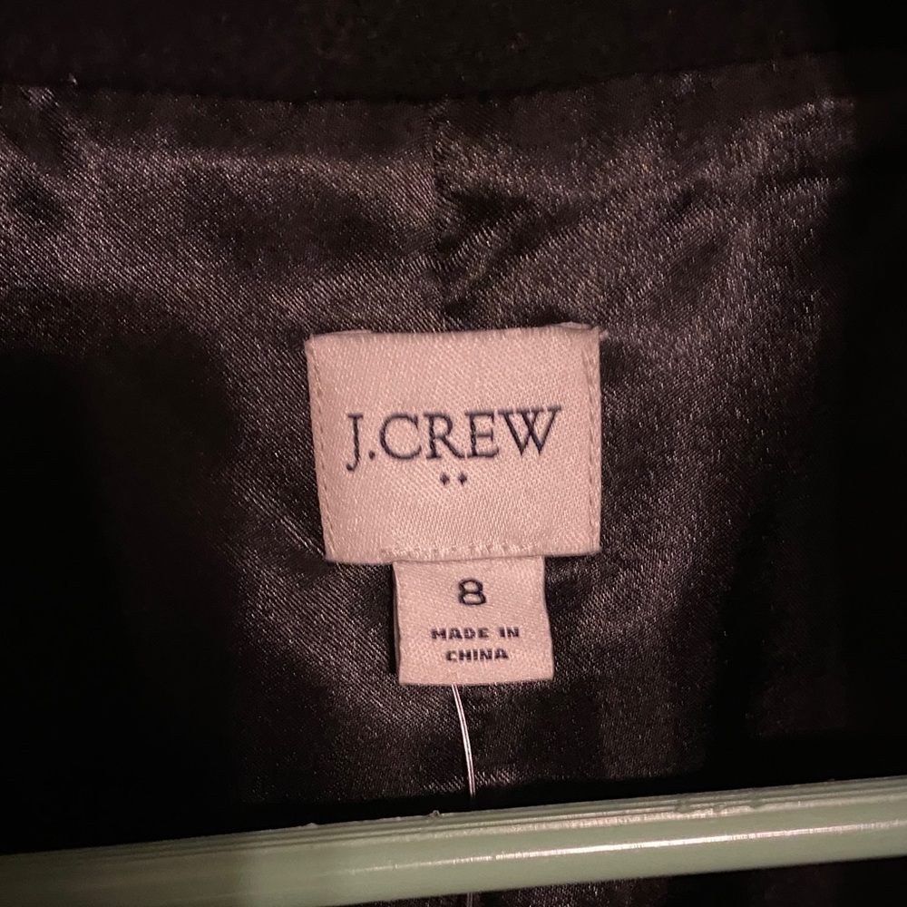 J. Crew Lady Day Wool Black Trench Coat for Women - Picture 3 of 3